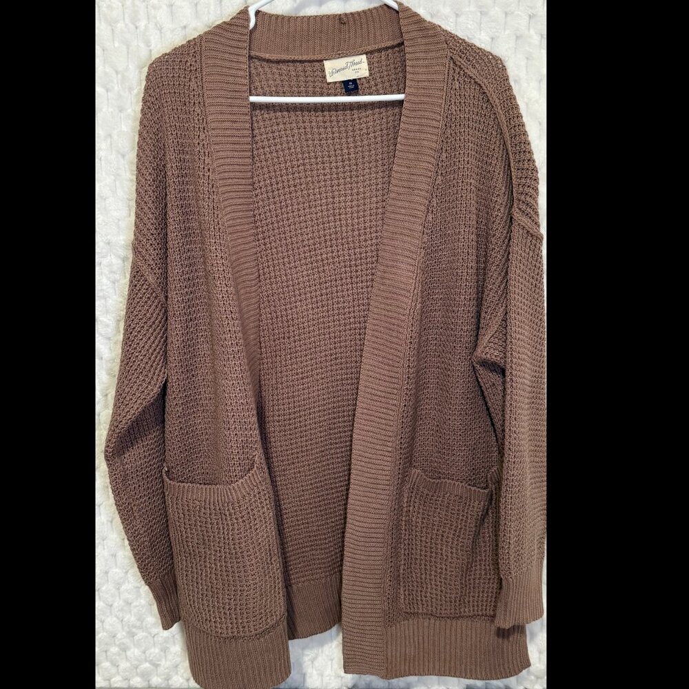 Universal Thread Women’s Open-Front Knit Cardigan Sweater - M - Brown